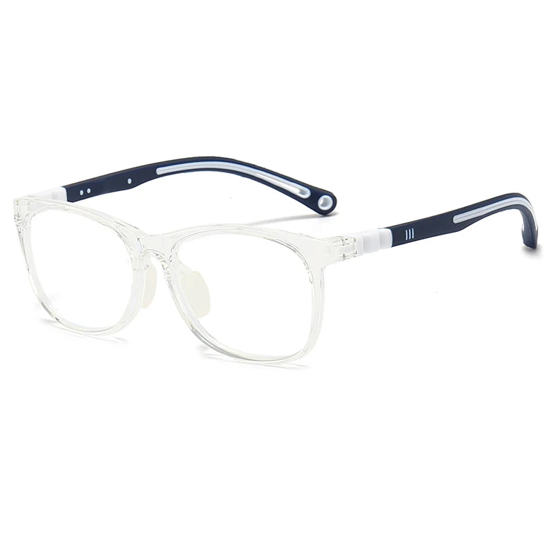 Lentes graduados para miopía, gafas ópticas para niños y niñas, anti luz azul, montura flexible de silicona TR90 para niños