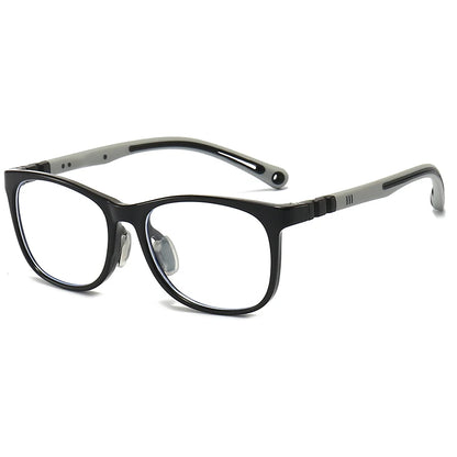 Lentes graduados para miopía, gafas ópticas para niños y niñas, anti luz azul, montura flexible de silicona TR90 para niños